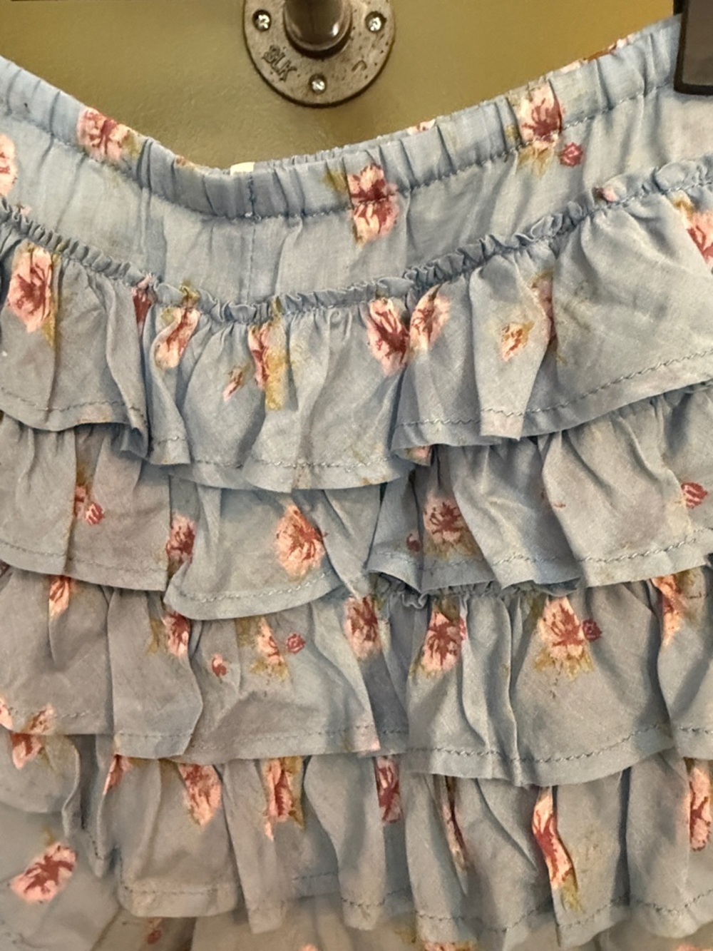Blue Floral Ruffle bloomers - Picture 6 of 7